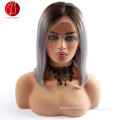 China best wig store sell grey wig human hair,natural human hair grey lace front wig